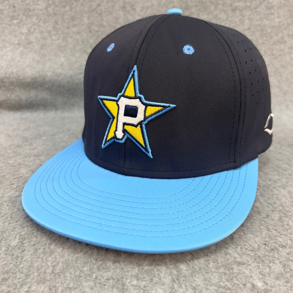 P Star Logo Mens Navy Blue EvoShield Hat Perforated Performance Cap M/L